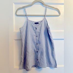 ATM Anthony Thomas chambray button up camisole tank
